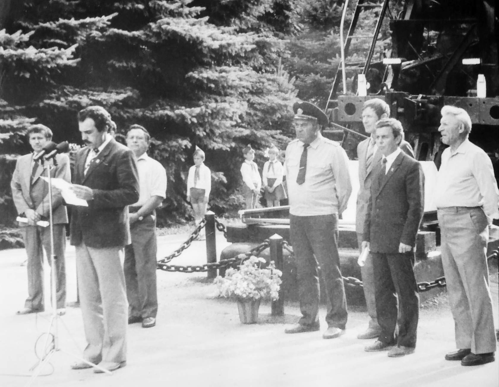 РЕТРО ФОТО. Открытие памятника-паровоза 2 августа 1986г.  Станция Лихая.