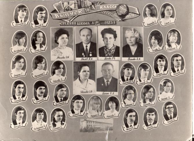 Фото выпускников. 1972г. Лиховской. Школа 34.